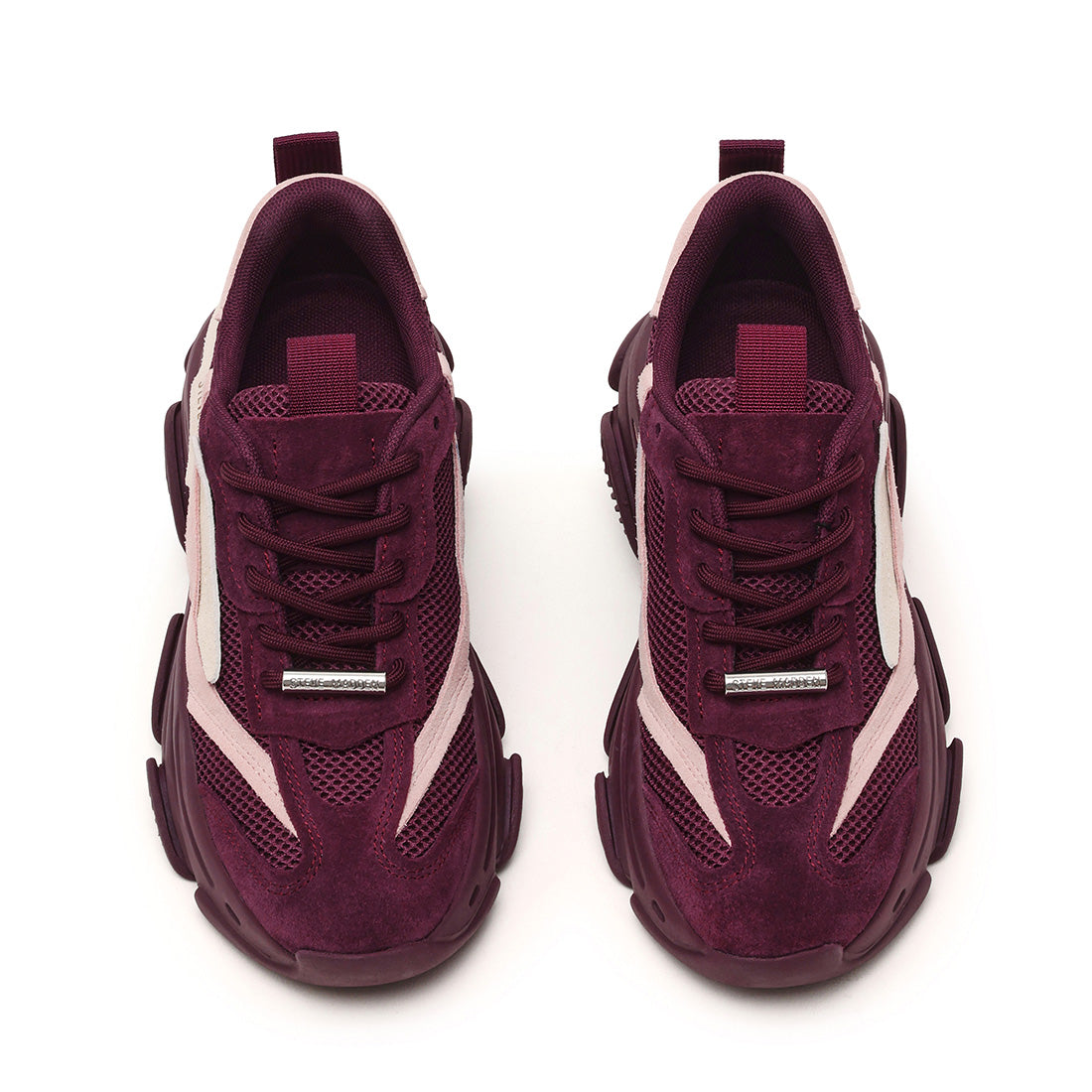 Steve Madden Possession-E baskets femme bordeaux rose plateforme 7 cm