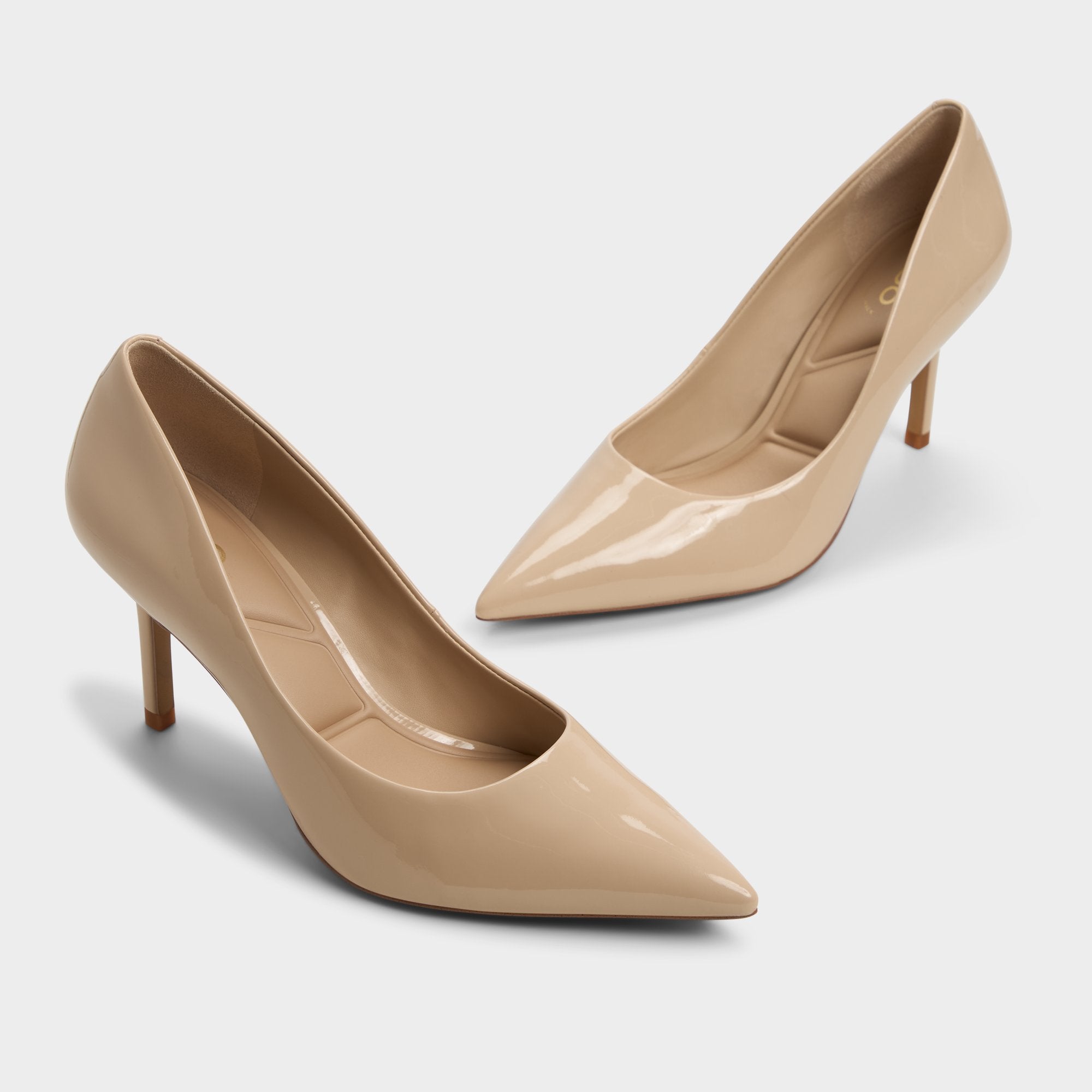 ALDO Kaitie escarpins vernis beiges bout pointu