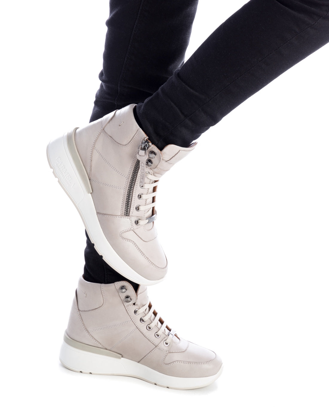 Carmela 16021503 baskets montantes femme blanc cuir