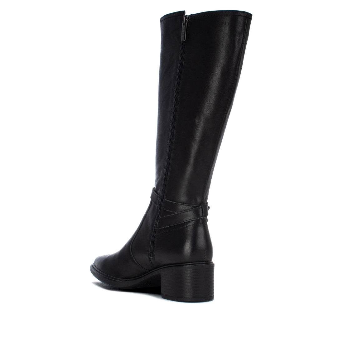 Carmela 16437601 bottes cuir noir talon moyen
