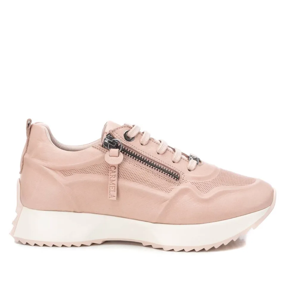 Carmela 16067007 basket femme marron cuir zip