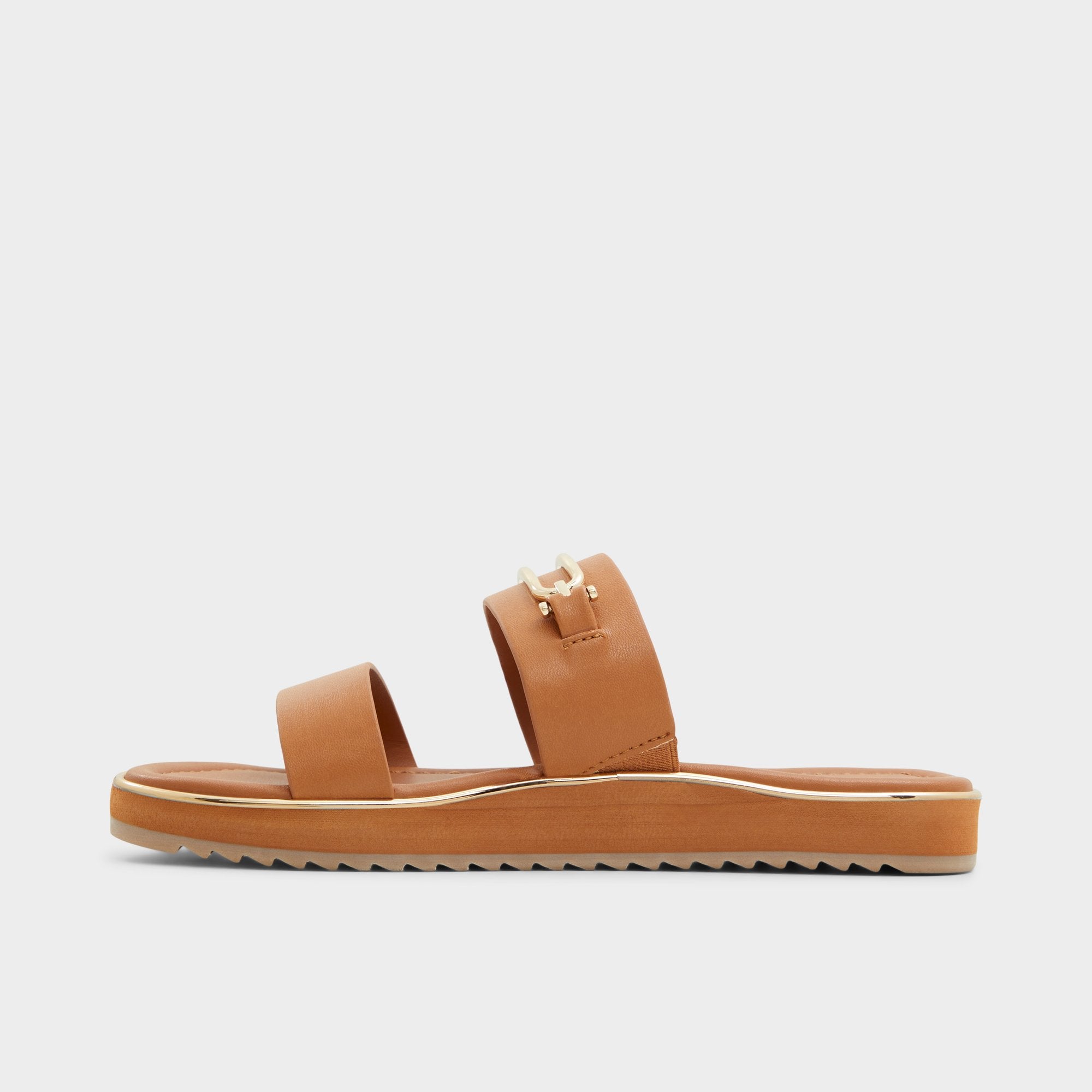 ALDO Lagoon sandales plates marron deux brides