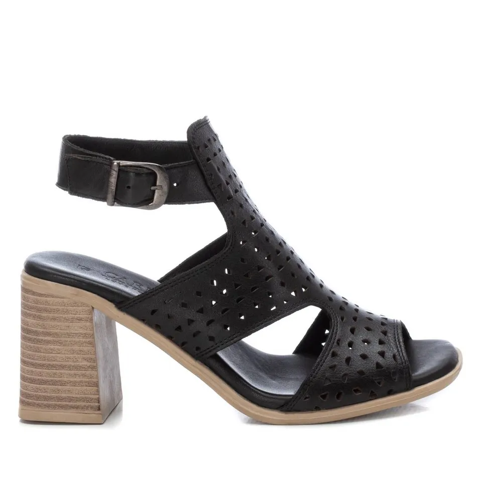 Carmela 16064901 sandale femme noir cuir talon 9 cm
