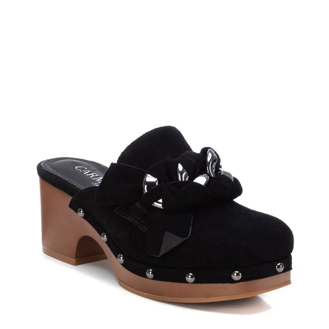 Carmela 16046904 sabot noir suède talon