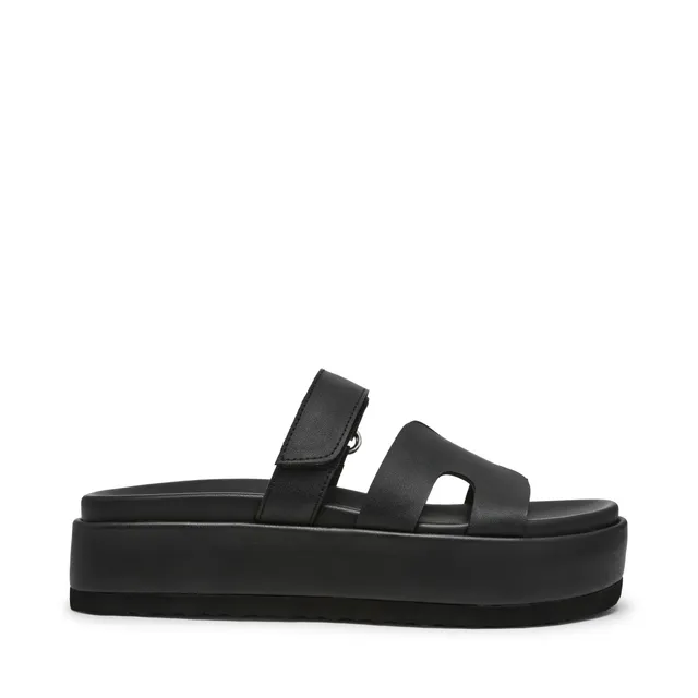 Steve Madden Bigmissile sandale cuir noir 4 cm