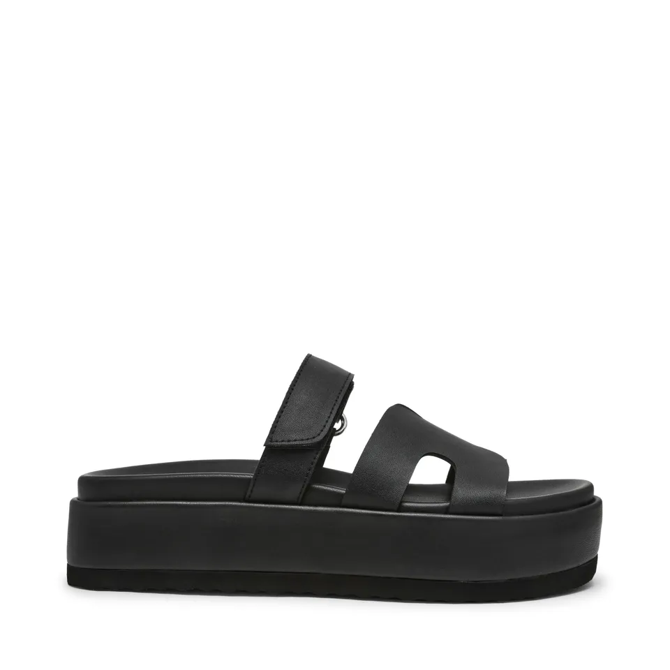 Steve Madden Bigmissile sandale cuir noir 4 cm