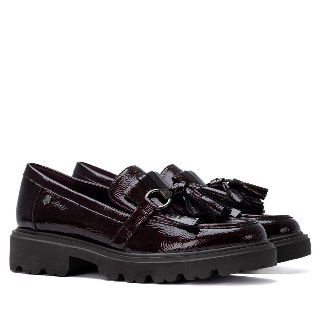 Carmela 16437902 mocassin femme bordeaux verni