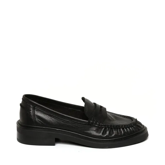 Steve Madden Nadya ballerine cuir noir plate 2 cm