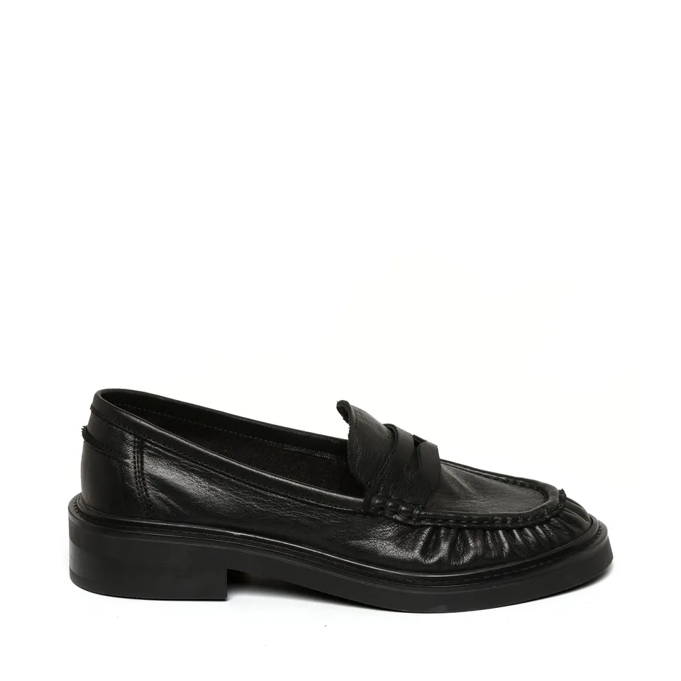 Steve Madden Nadya ballerine cuir noir plate 2 cm