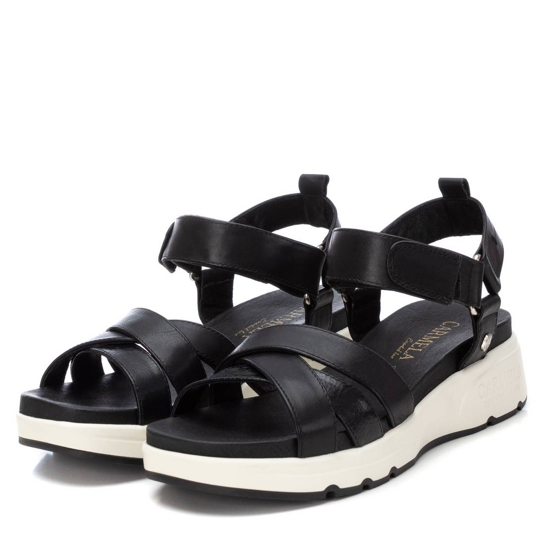 Carmela 16148001 sandales femme noires plates