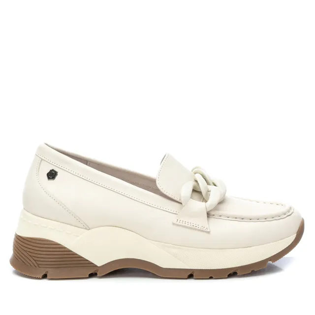 Carmela 16037001 mocassin basket femme cuir blanc