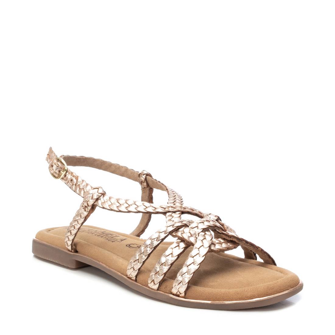 Carmela 16238802 sandales femme dorées cuir plat
