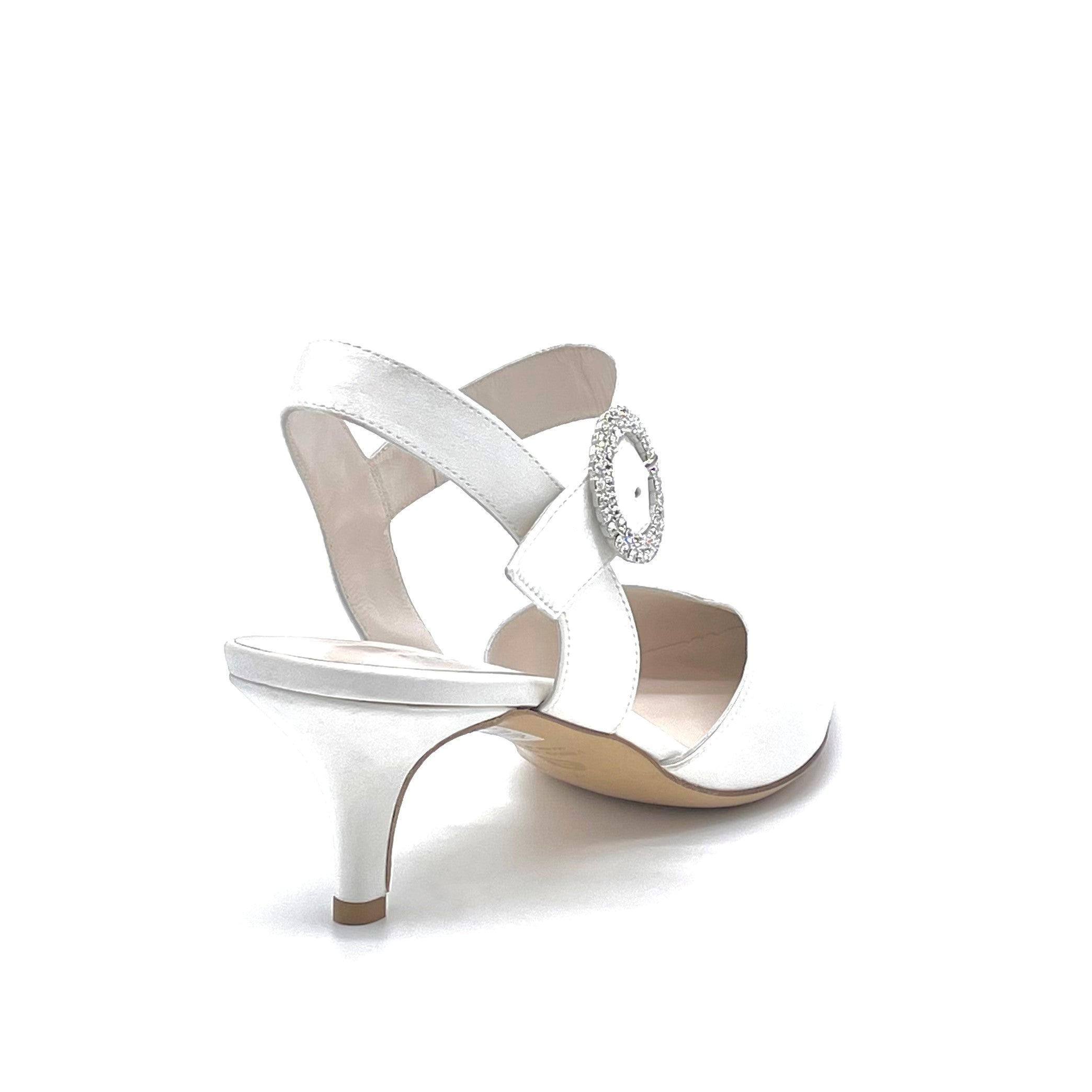 ELATA S2906-1 slingback soie blanche talon 5,5