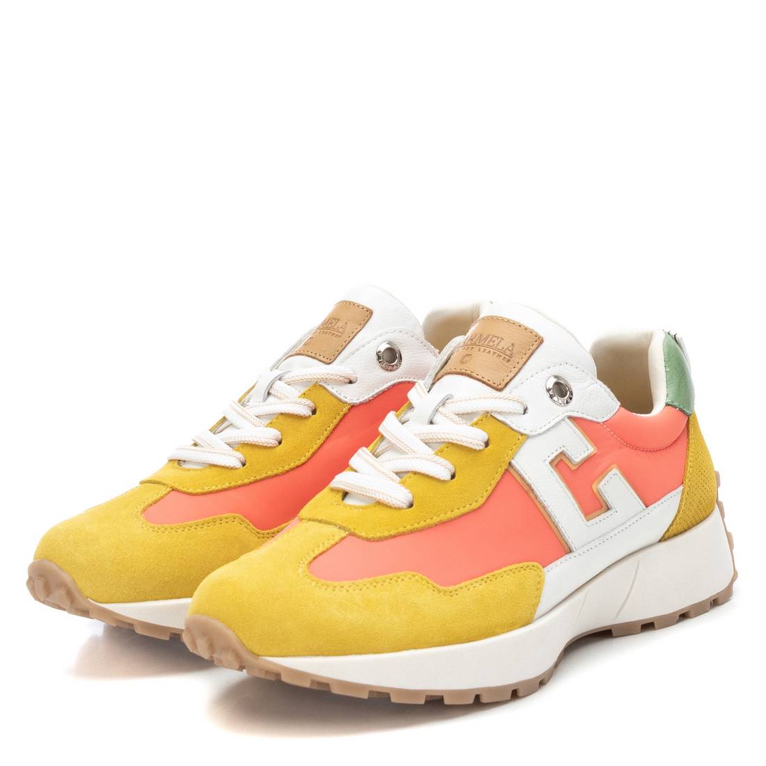 Carmela 16066407 basket cuir jaune pastel