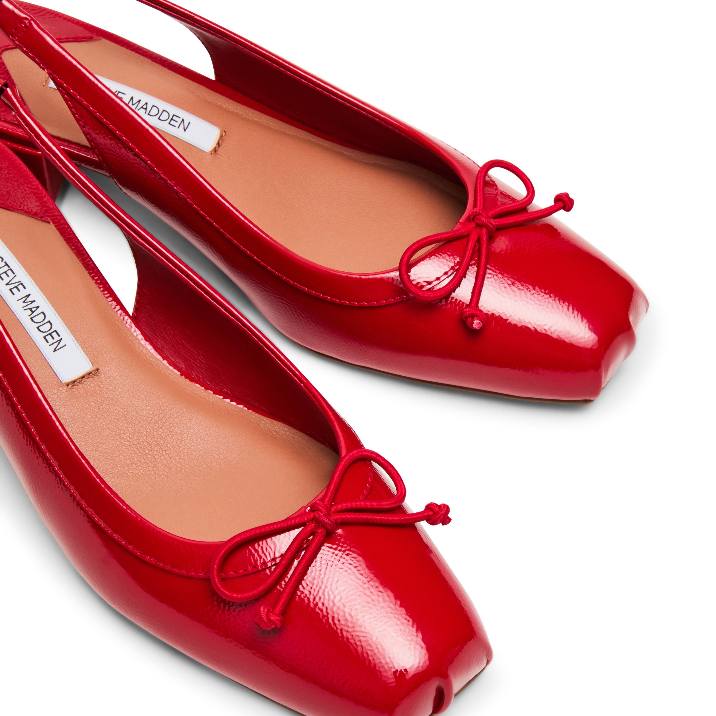 Steve Madden Loved ballerines rouge verni froissé