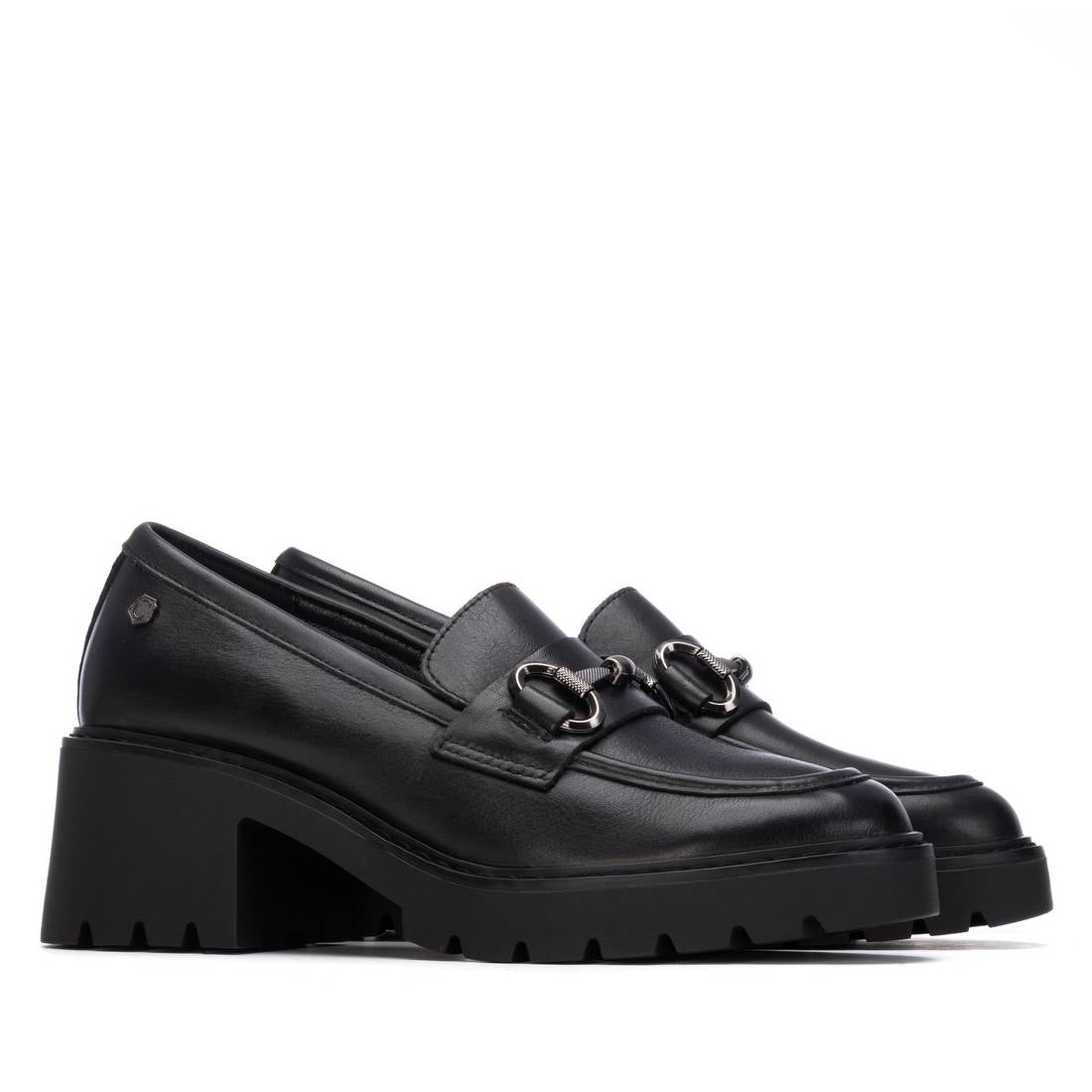 Carmela 16256604 mocassins femme noir coco chaîne