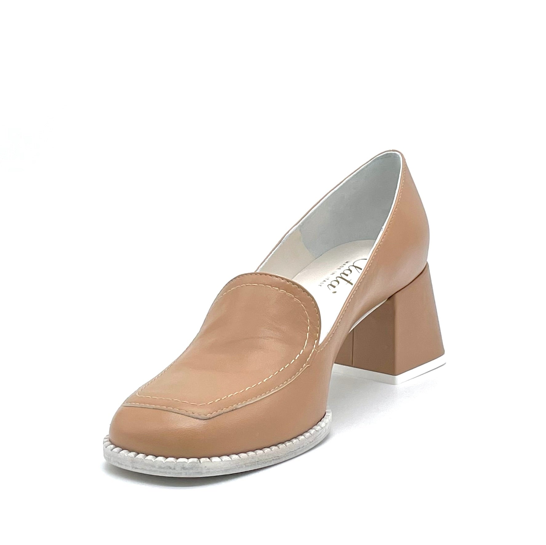 ELATA 12166_1 mocassin cuir cognac talon 5,5 cm