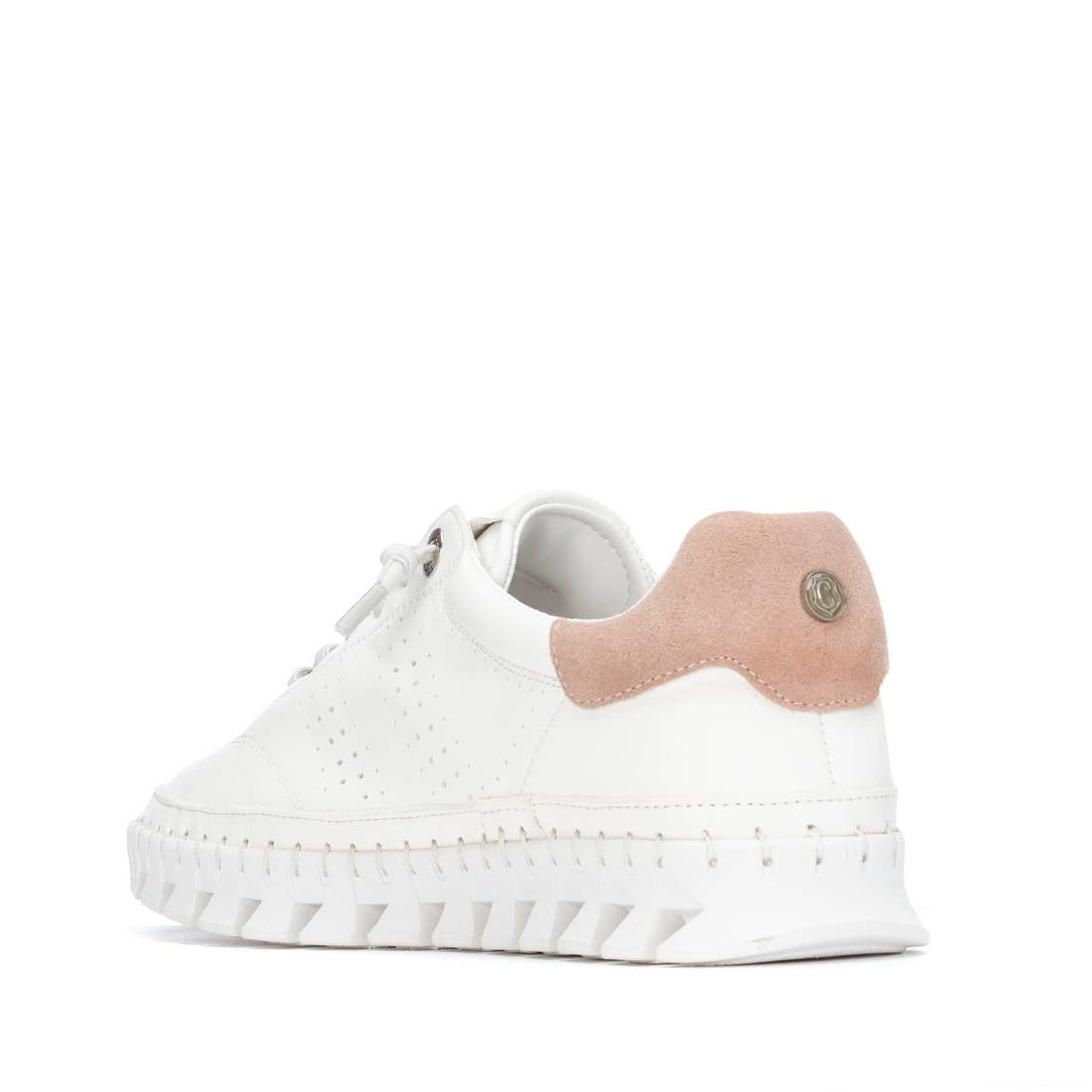 Carmela 16310701 baskets femme blanc cuir plat