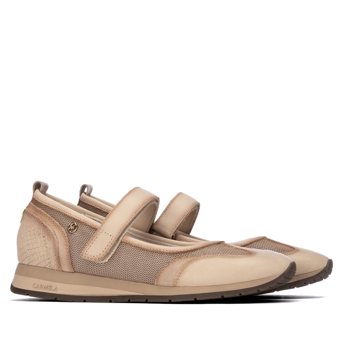 Carmela 16435303 ballerine scratch beige métalisé