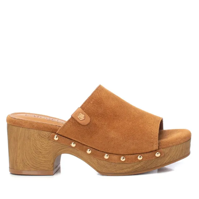 Carmela 16161201 sandales cuir marron talon moyen