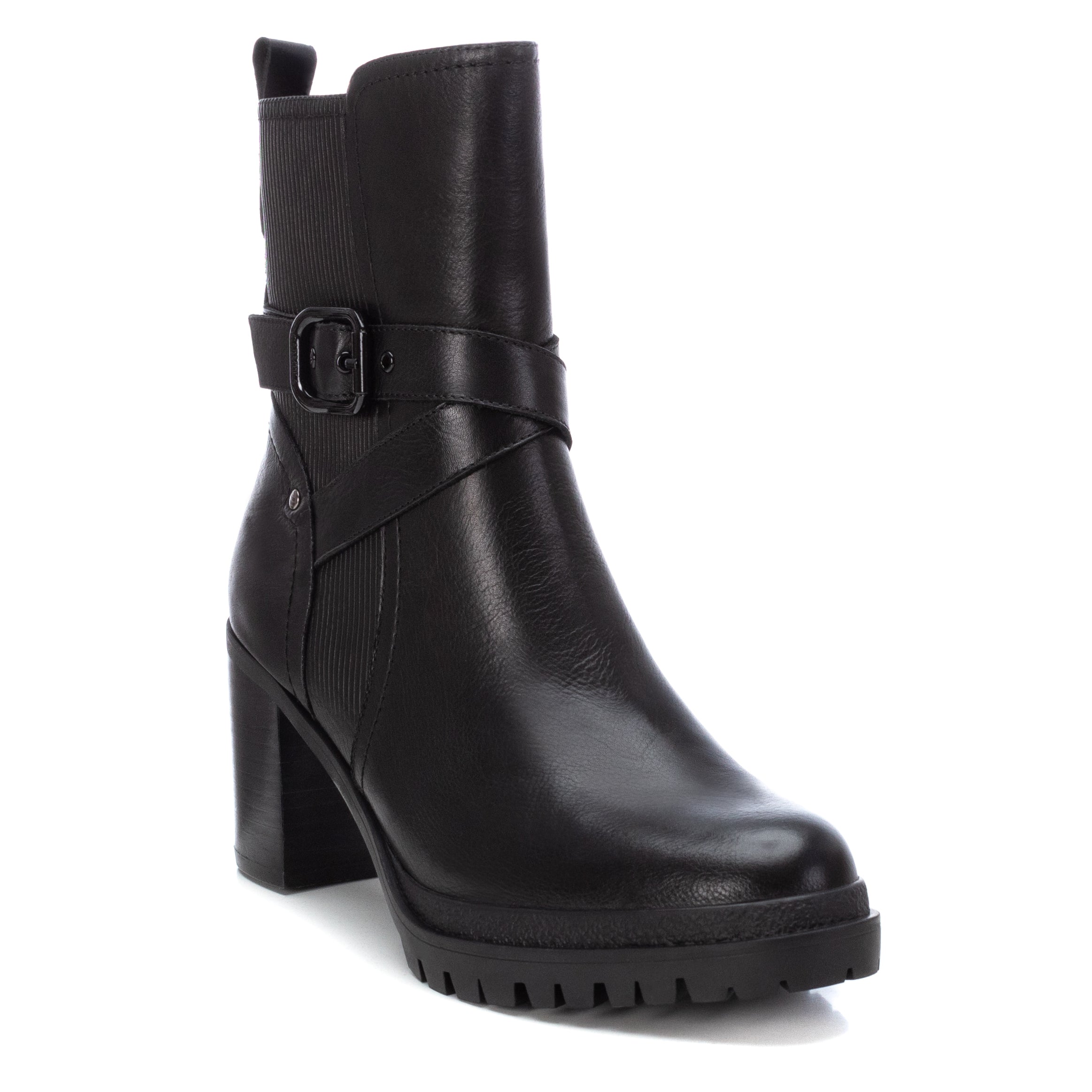Carmela 160265 16026501 bottine cuir noir motarde