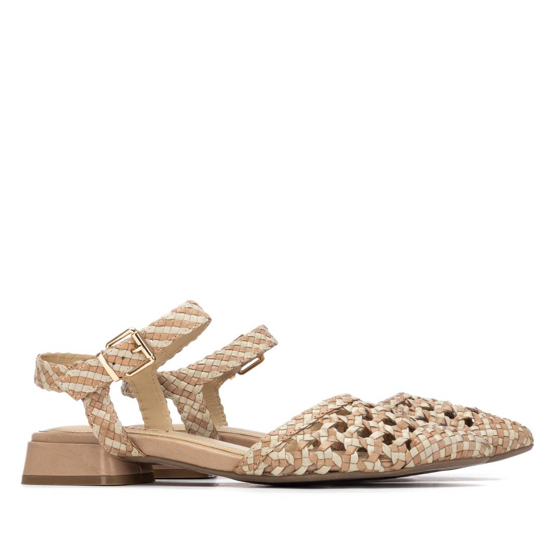 Carmela 16301703 ballerine cuir beige talon bas