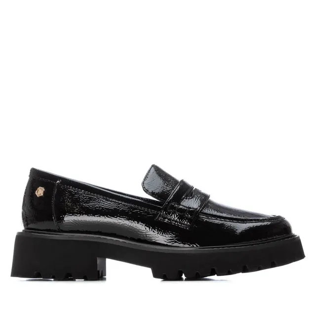 Carmela 16255101 mocassin verni noir plat