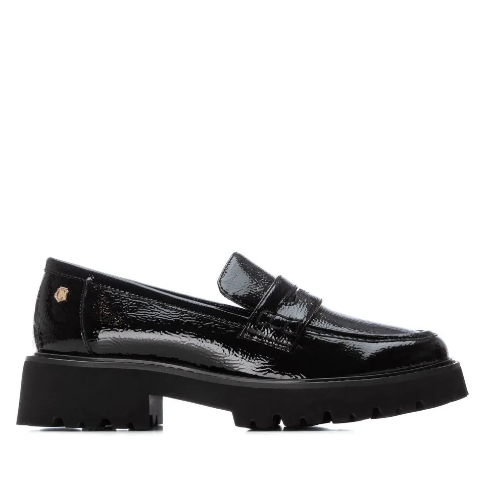 Carmela 16255101 mocassin verni noir plat