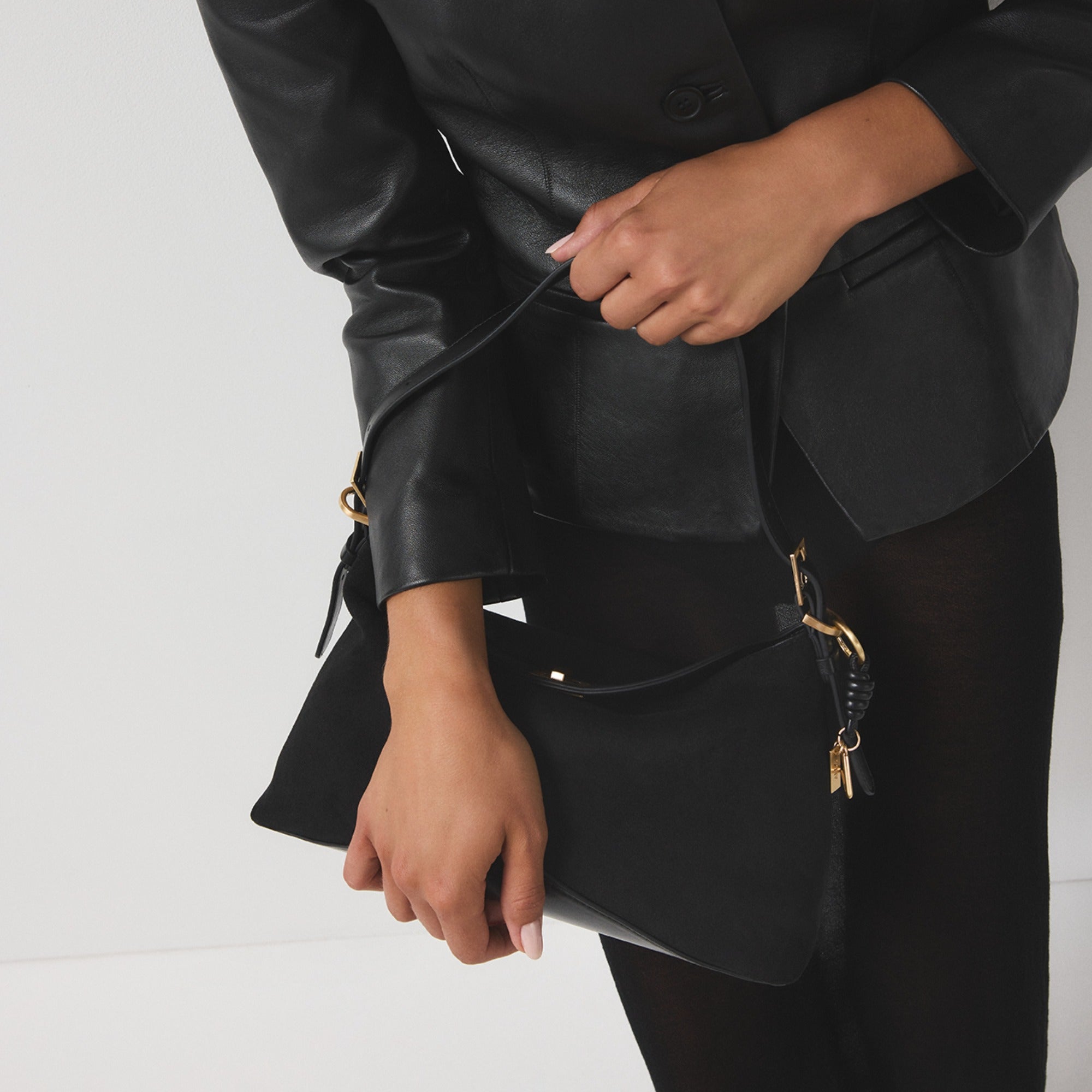 ALDO Jacq sac épaule suédine noir