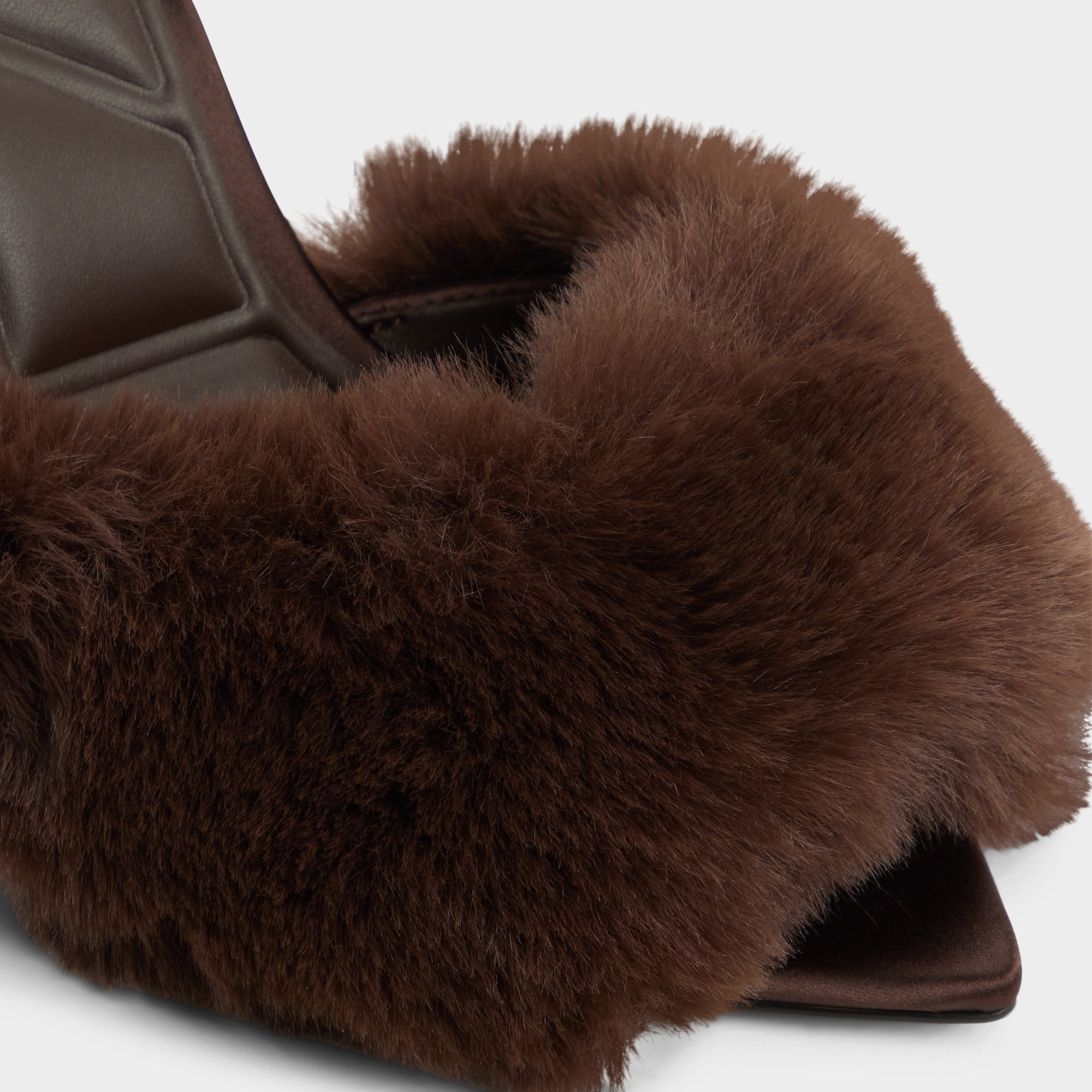 ALDO Anniebrilden mule talon marron fausse fourrure