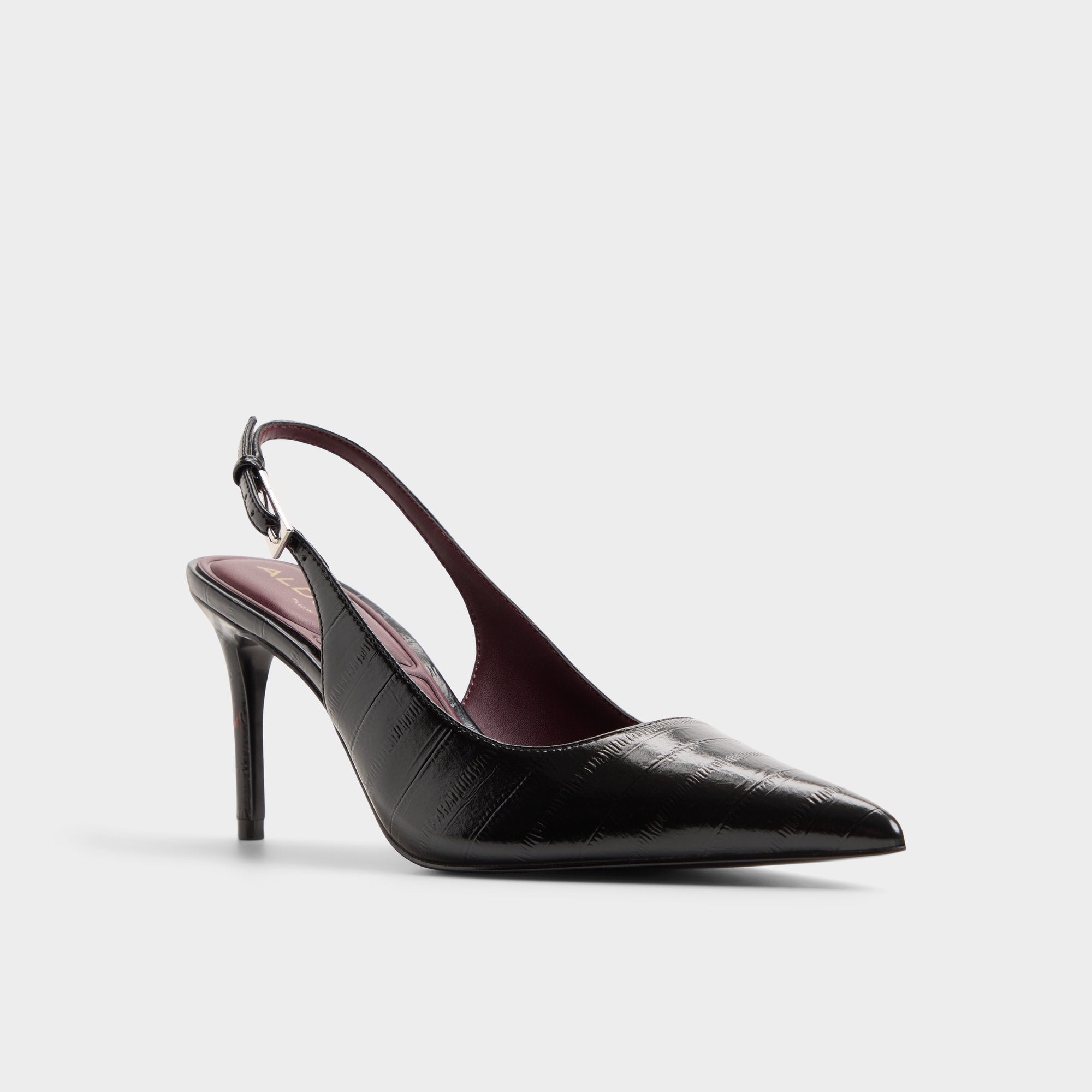 ALDO Syliaah escarpins slingback noirs croco
