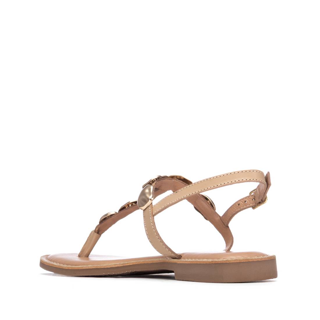 Carmela 16329304 sandale beige cuir clous plate