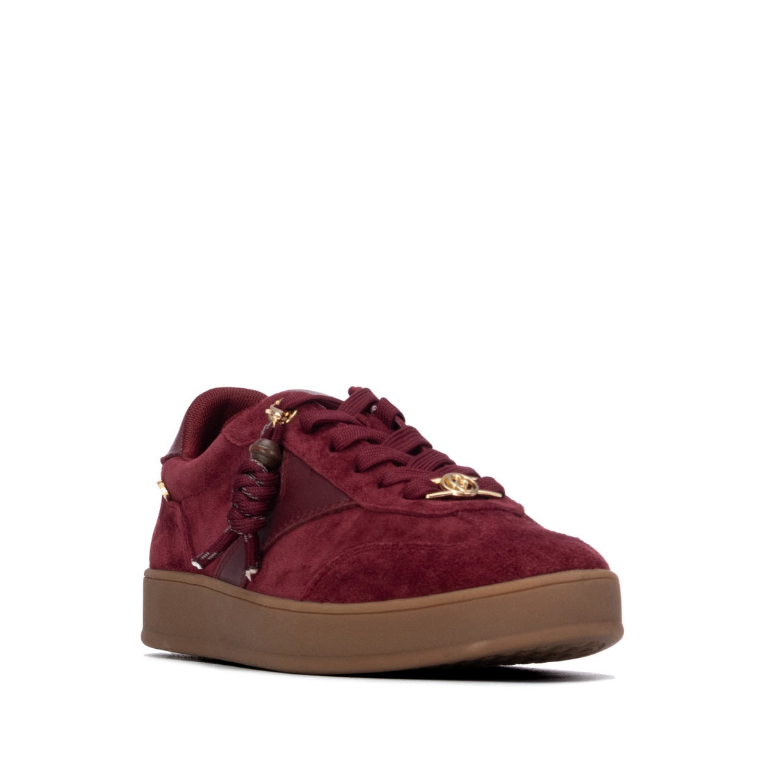 Carmela 16437206 baskets femme bordeaux cuir