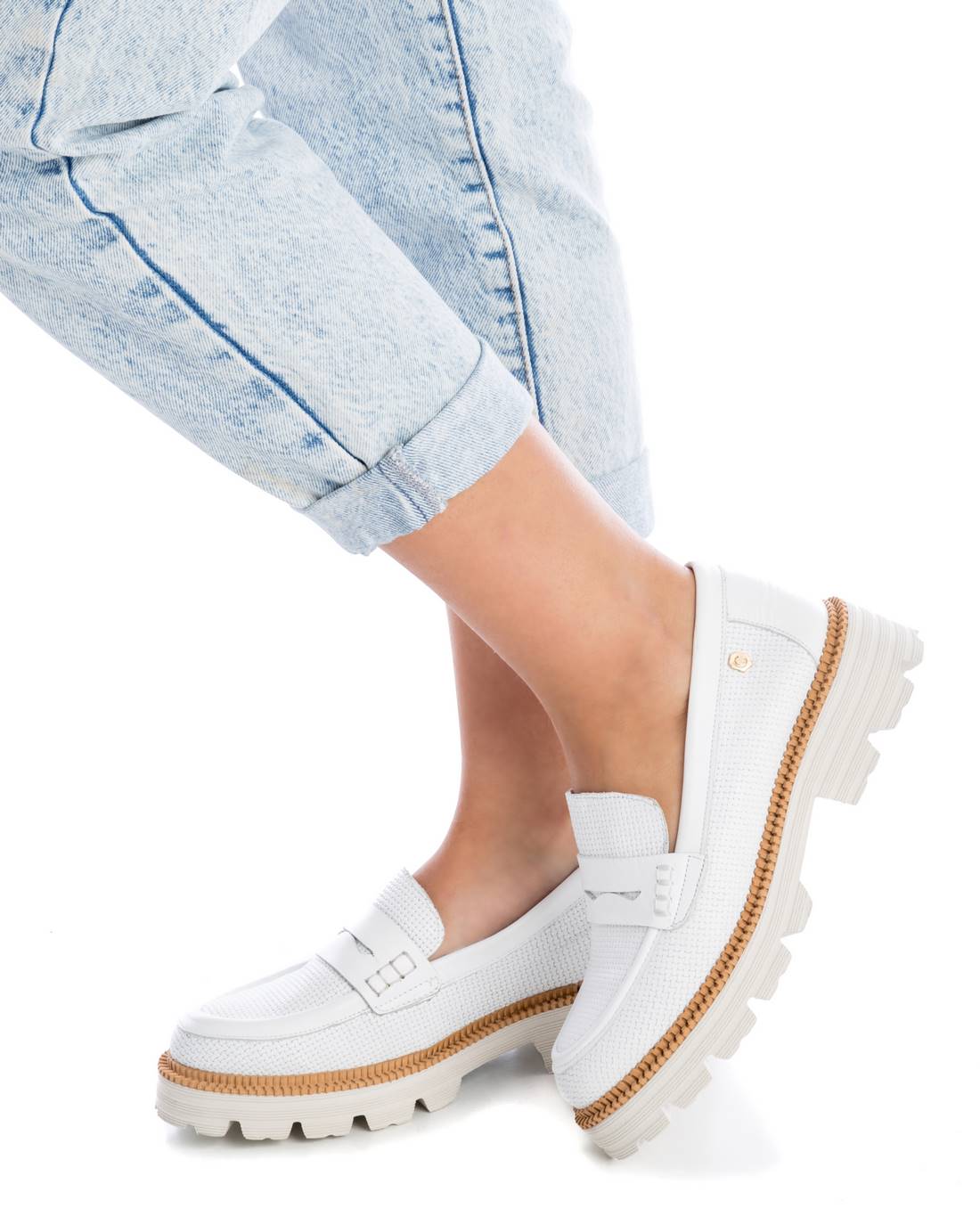 Carmela 16078303 mocassins cuir blancs