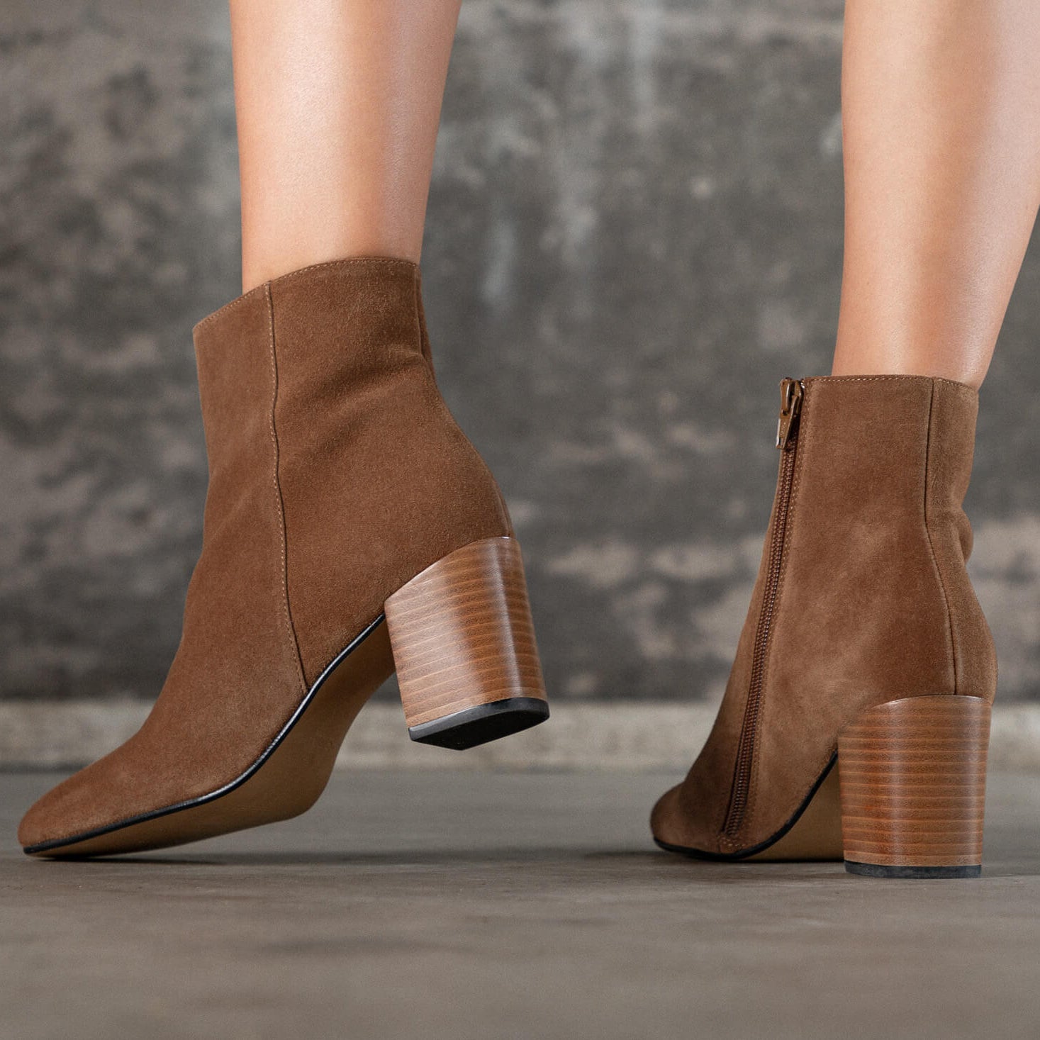 Coralie Masson Beth bottines cuir cognac talon 7 cm