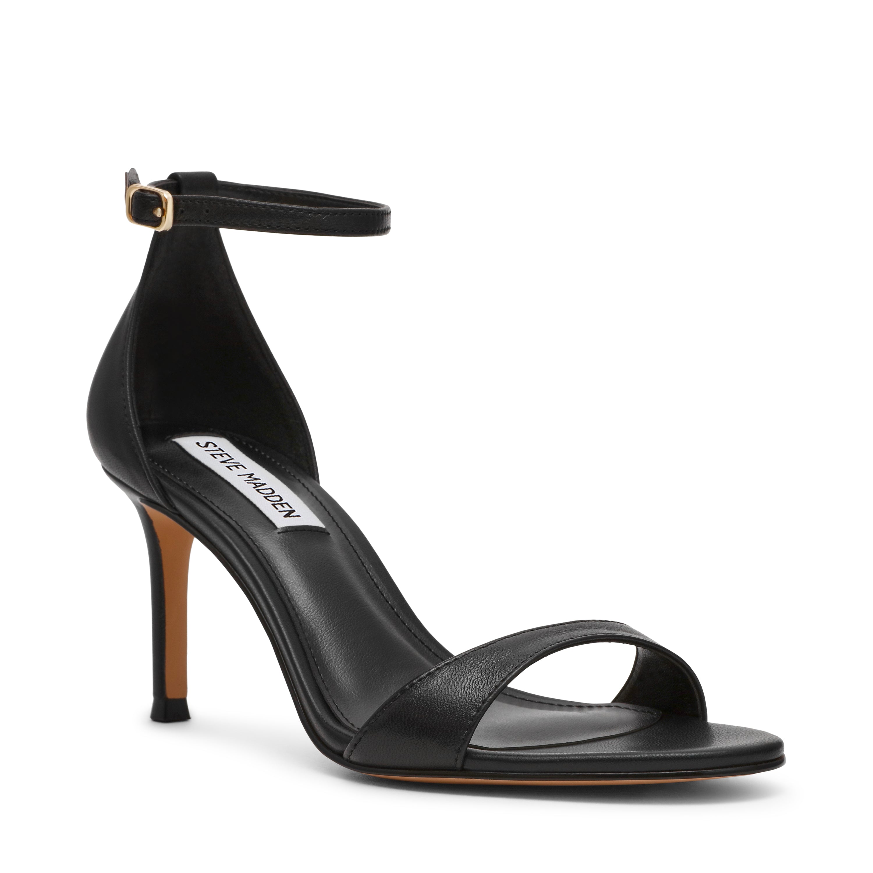 Steve Madden Nevina Sandal sandales cuir noir talon 7 cm