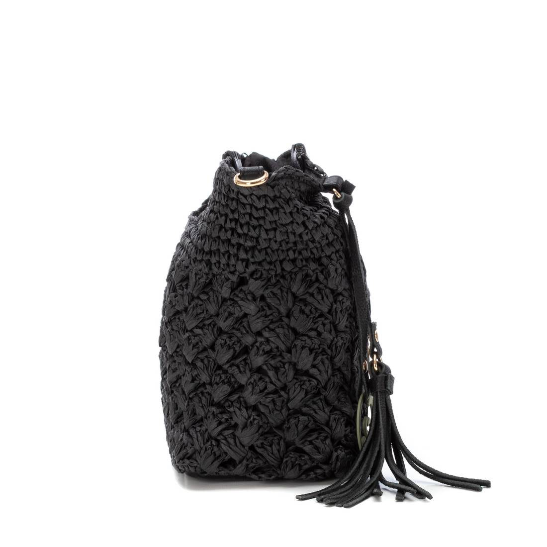 Carmela 18610305 sac bandoulière rafia noir