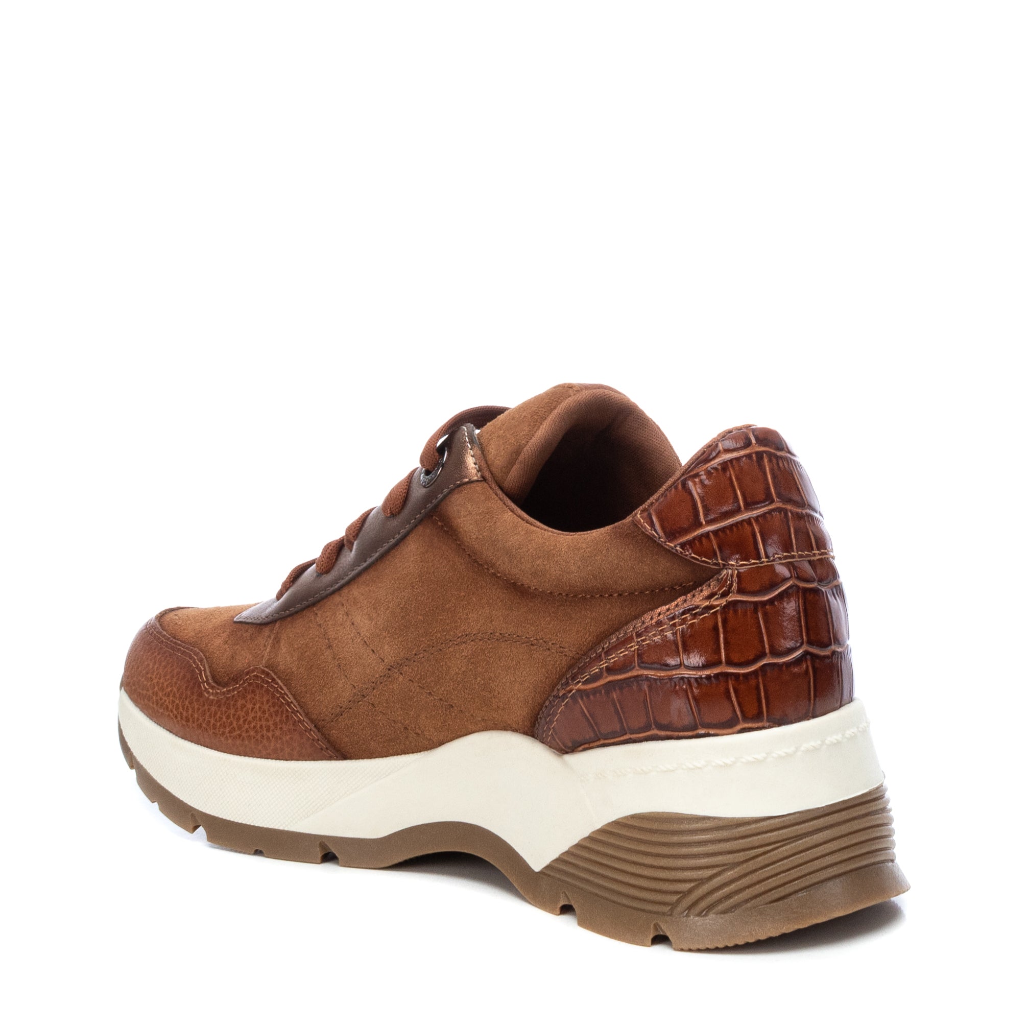 Carmela 16019503 baskets femme cuir marron zip