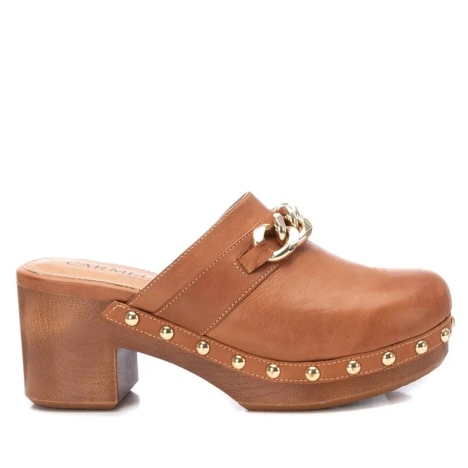 Carmela 16062701 sabot femme marron cuir talon 7 cm