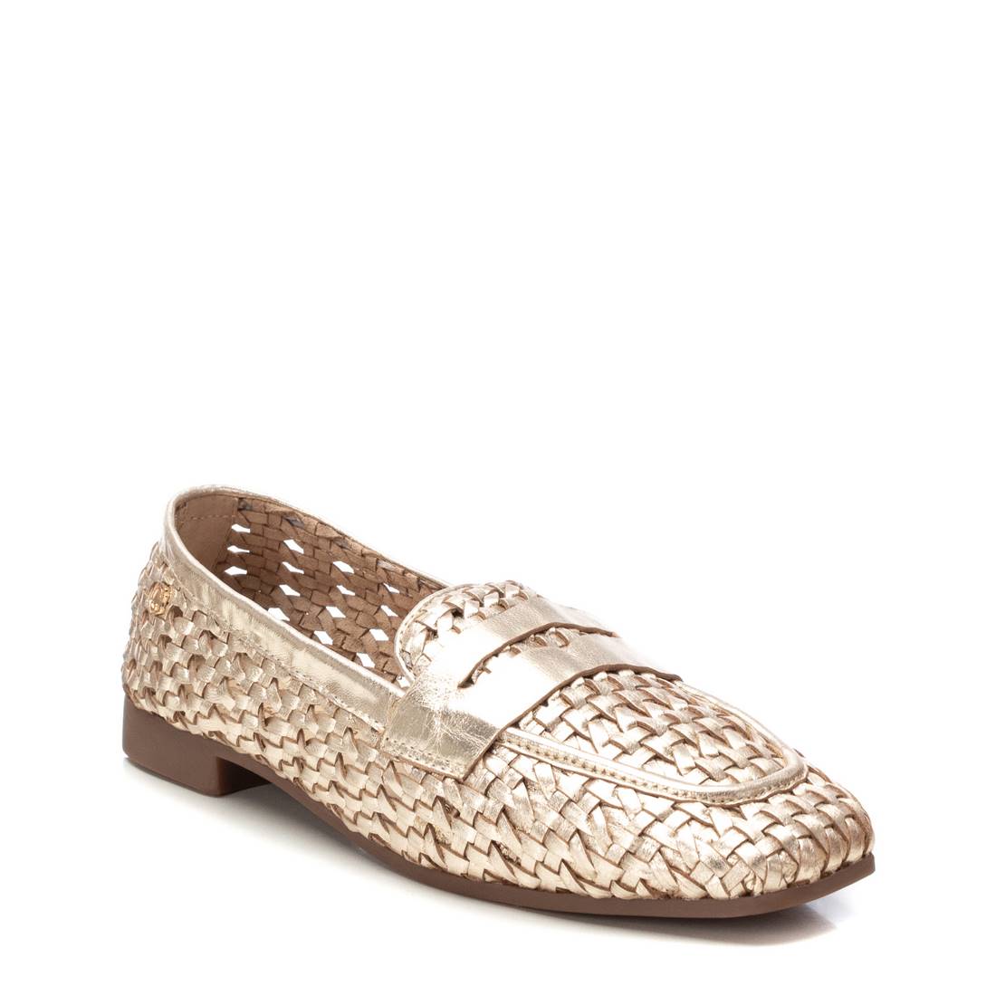 Carmela 16241003 mocassins femme doré cuir tressé
