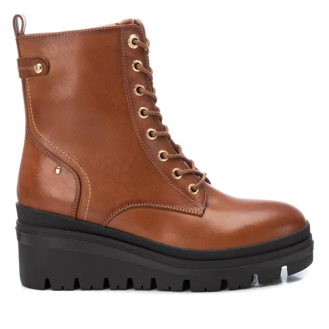Carmela 16201102 bottine cuir marron compensée 5cm