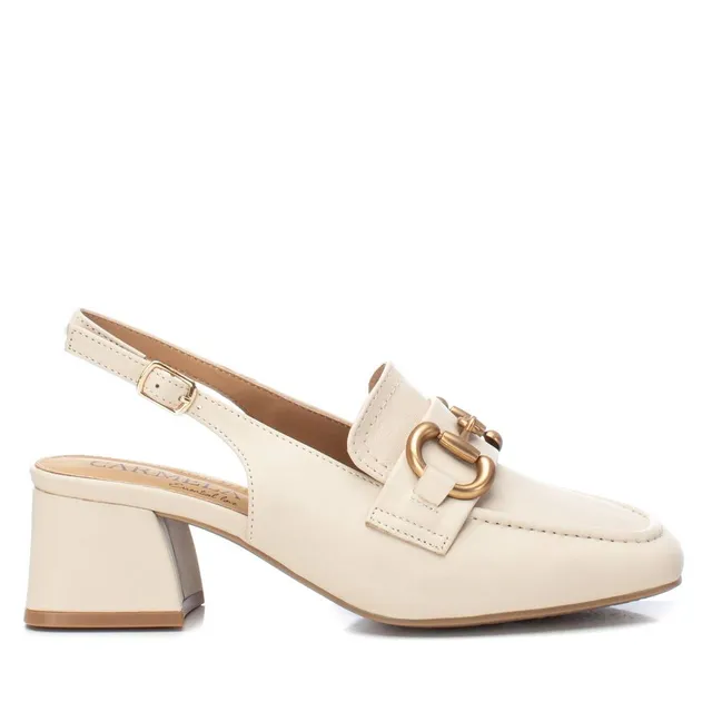 Carmela 16160202 mocassins femme blanc cuir talon 5 cm