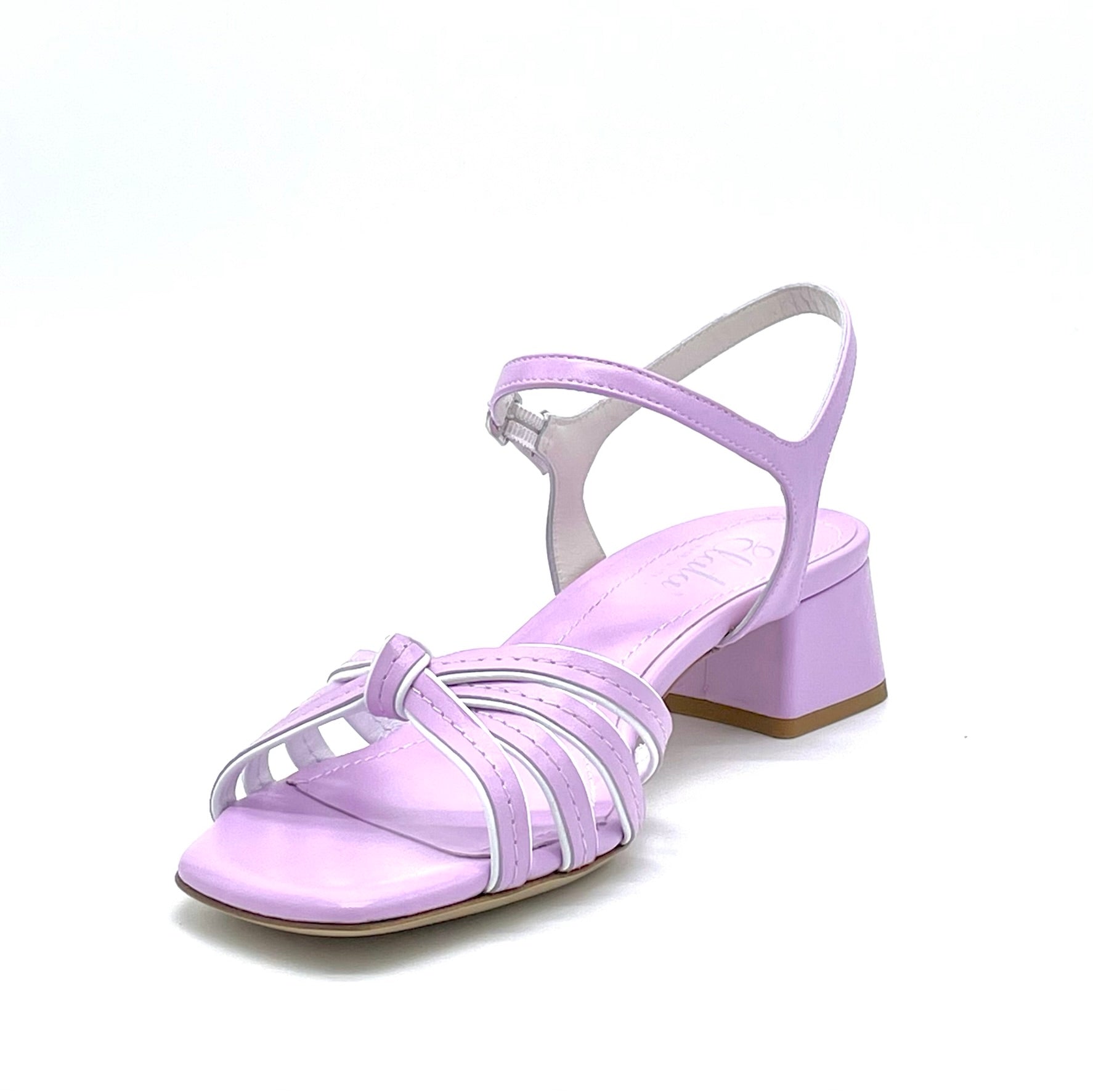Elata 12115 sandale cuir lavande talon 3,5 cm
