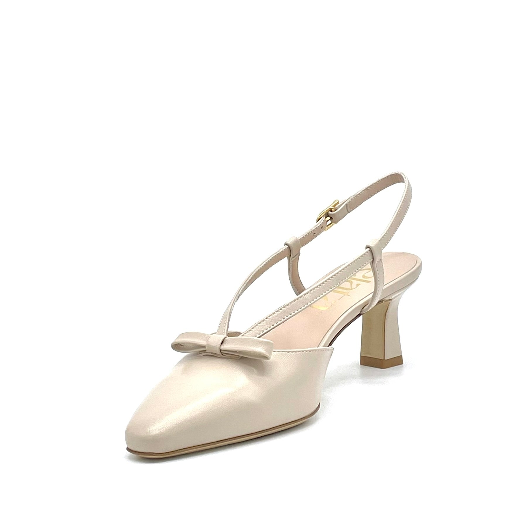 ELATA 16170 escarpins slingback cuir sable talon 5,5 cm