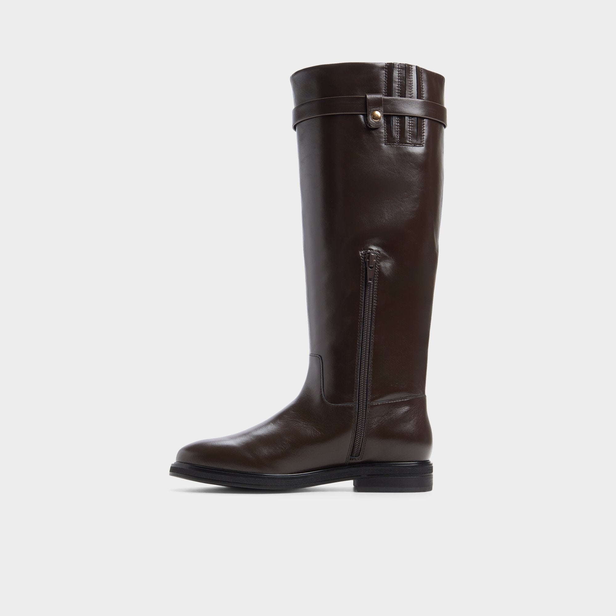 ALDO Levie bottes cavalières marron cuir talon plat