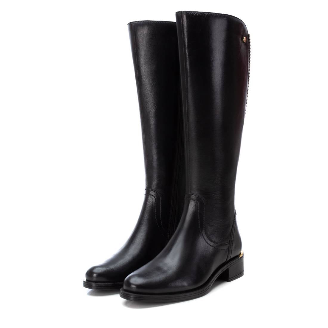Carmela 16201801 bottes femme noires cuir talon bas