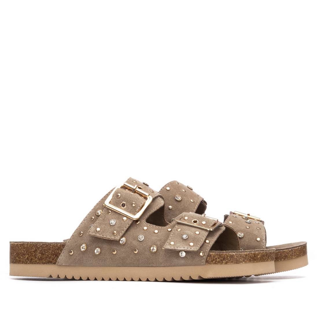 Carmela 16328202 sandales plates taupe cuir