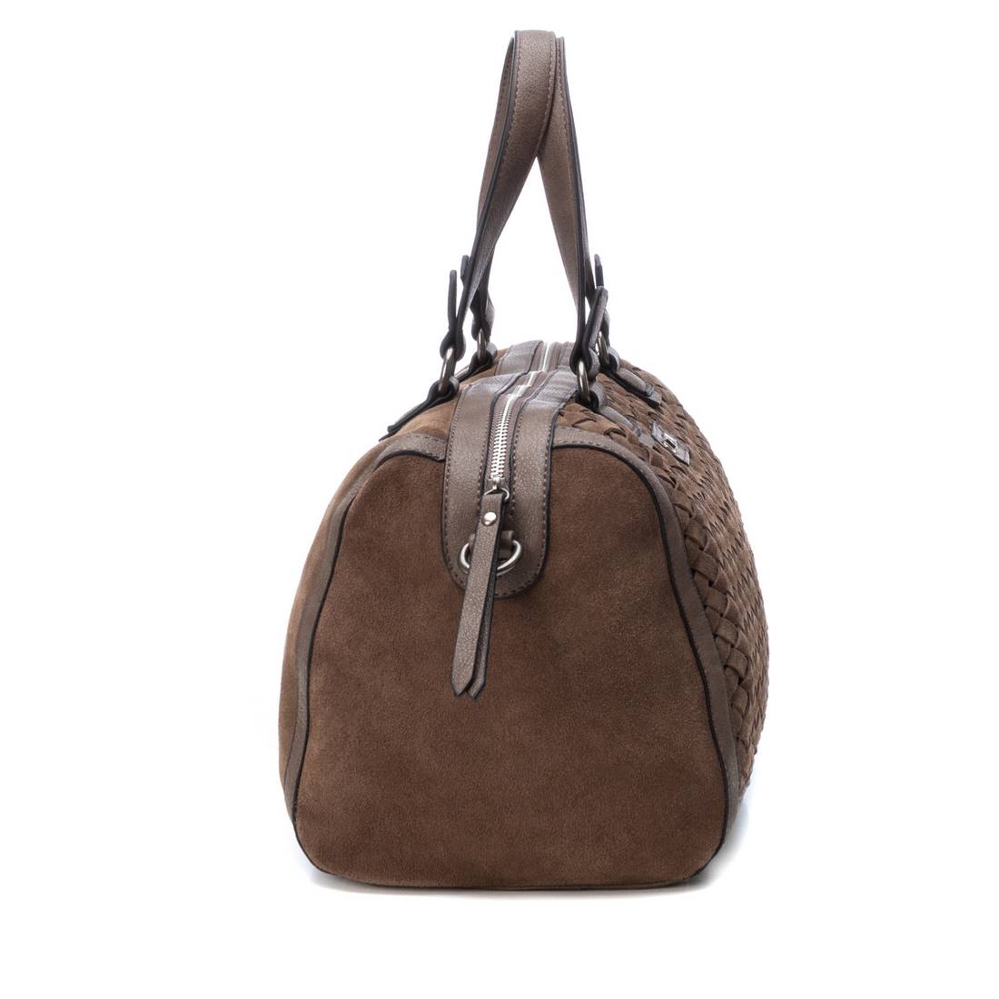 Carmela 18600102 sac bowling marron serraje tressé