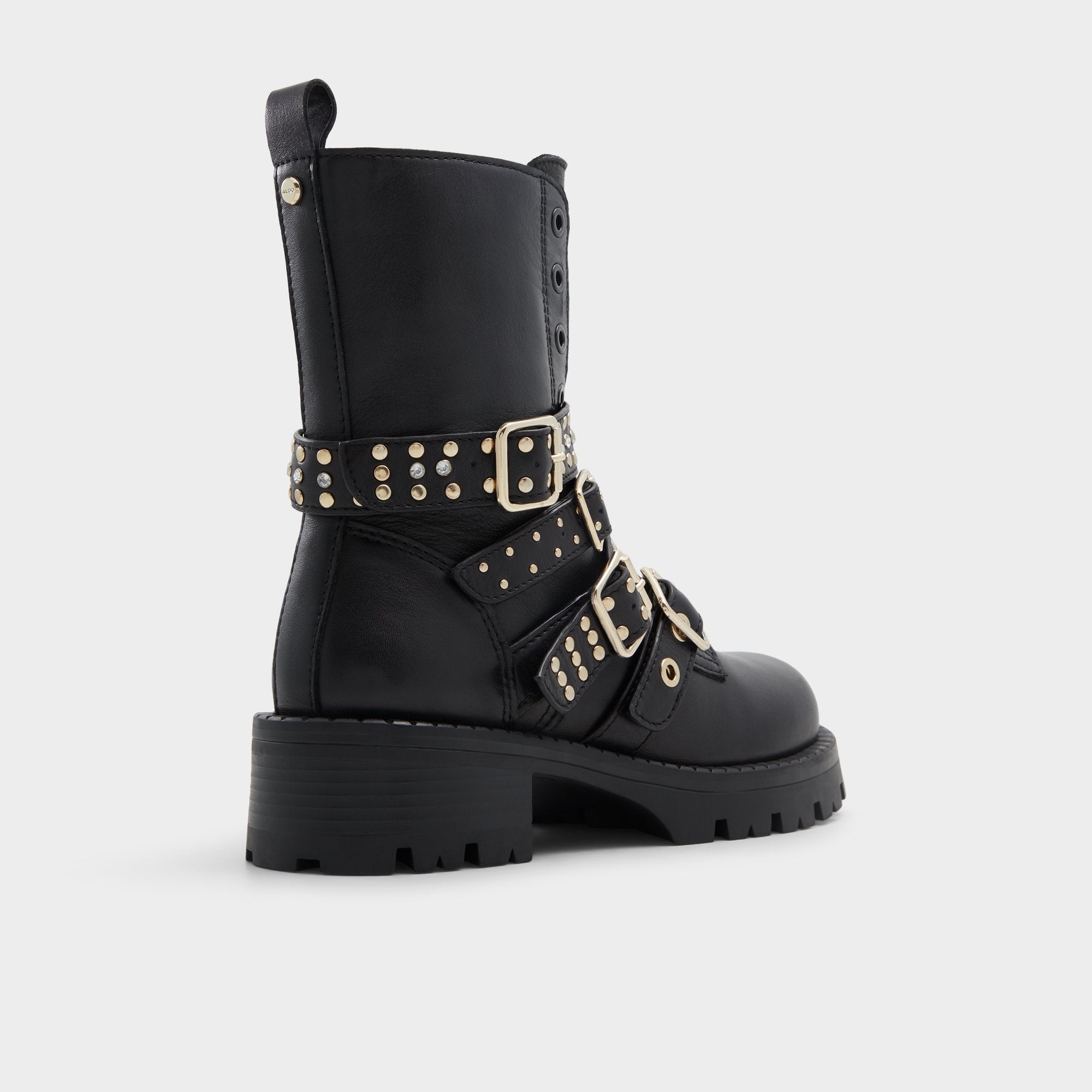 ALDO Vortexia bottines motardes noires boucles 38