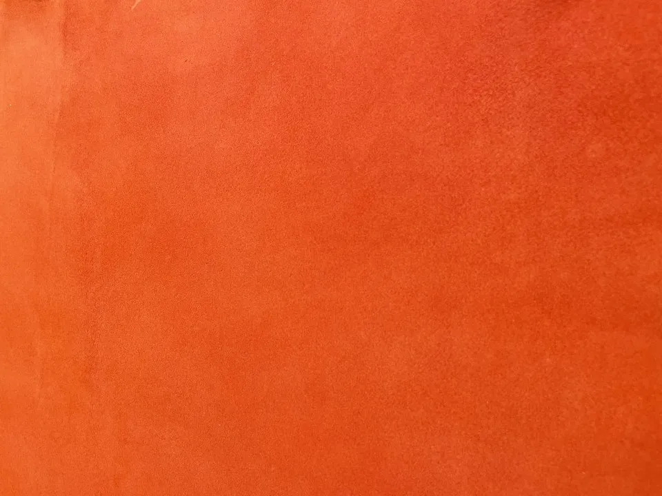 Dessine Moi Un Soulier velours orange fluo échantillon matière